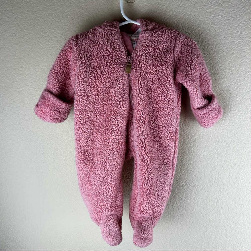 Carter’s Pink Sherpa Pram Sz 3 Months